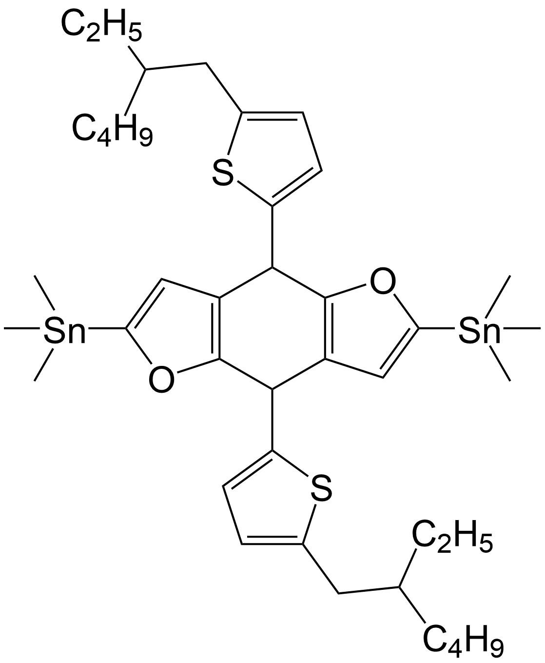 2,6-双(三甲基锡)-4,8-双-[5-(2-乙基己基)-噻吩基]苯并[1,2-b;4,5-b']二呋喃/1391764-83-2